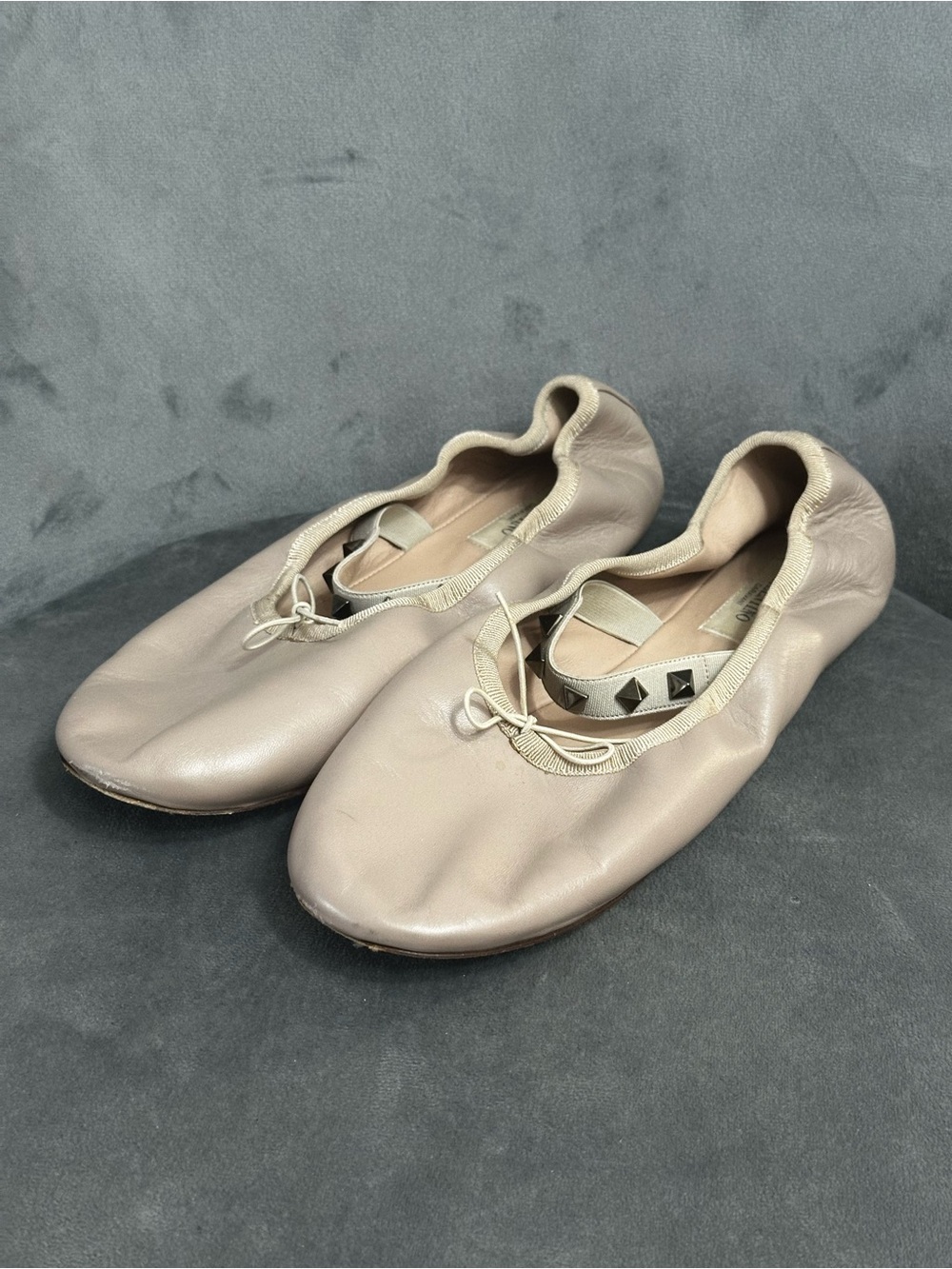 Valentino Garavani Rockstud Ballet Flats, Size 39 (Worn Condition)
